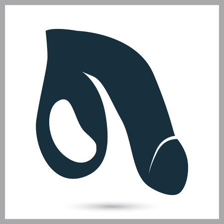 Male penis icon on the backgroundのイラスト素材