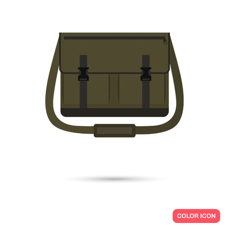 Fishing bag color flat iconのイラスト素材
