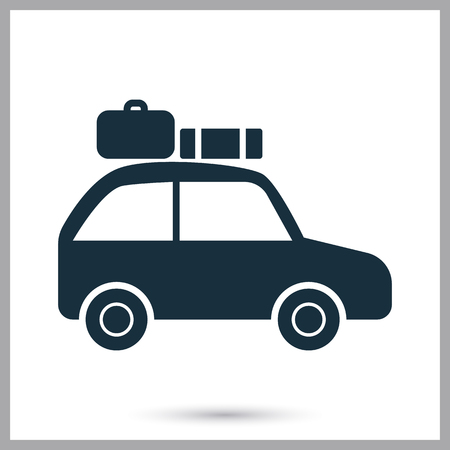 Car trip icon on the backgroundのイラスト素材