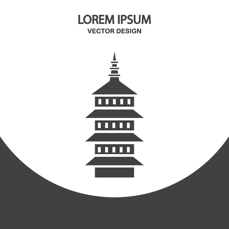 Travel landmark icon on the backgroundのイラスト素材