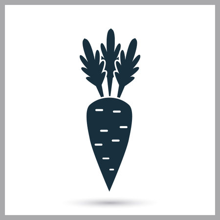 Carrot simple icon on the backgroundのイラスト素材