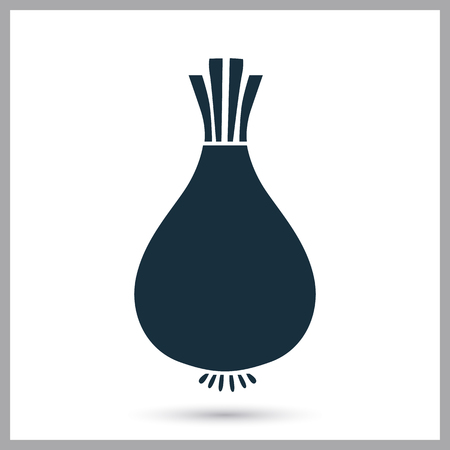 Onion simple icon on the backgroundのイラスト素材