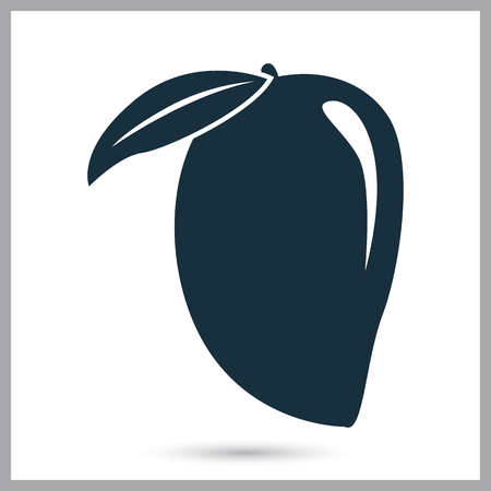 Mango fruit simple icon on the backgroundのイラスト素材