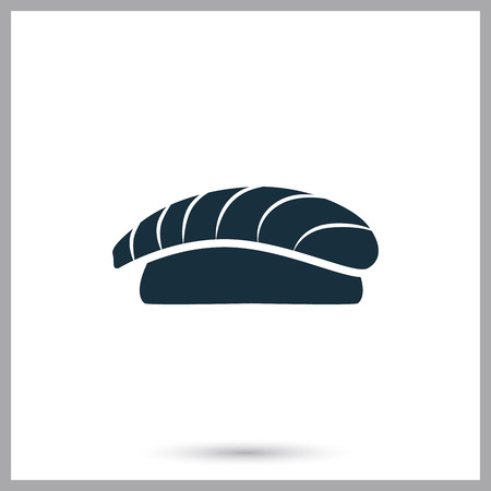 Sushi simple icon on the backgroundのイラスト素材
