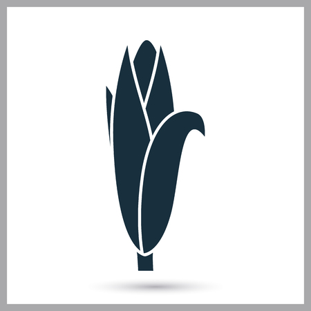 Corn simple icon on the backgroundのイラスト素材