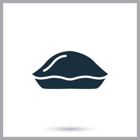 Indoor cake simple icon on the backgroundのイラスト素材