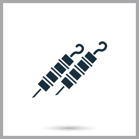 Skewer simple icon on the backgroundのイラスト素材