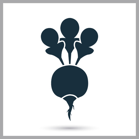 Radish simple icon on the backgroundのイラスト素材