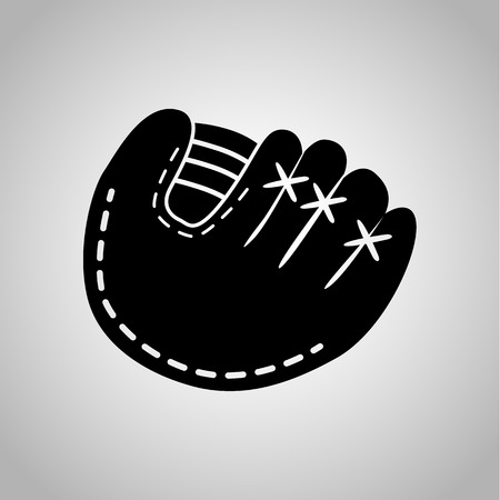 Baseball glove icon on the backgroundのイラスト素材
