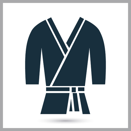Kimono witht belt icon on the backgroundのイラスト素材