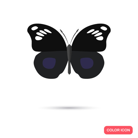 Color butterfly flat iconのイラスト素材