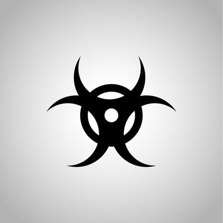 Biological danger sign icon on the backgroundのイラスト素材