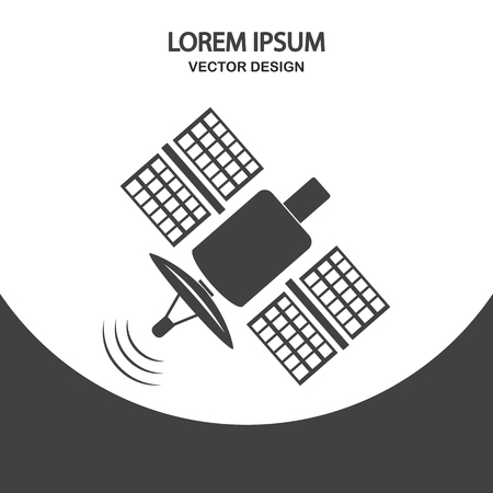 Satelite icon on the backgroundのイラスト素材