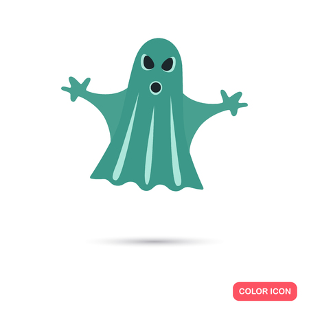 Ghost color flat iconのイラスト素材