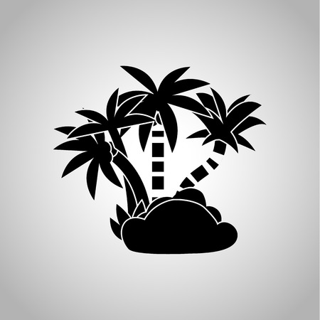 Jungle icon on the backgroundのイラスト素材