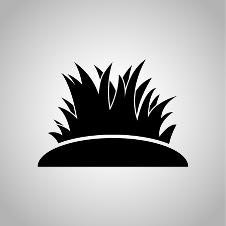 Grass icon on the backgroundのイラスト素材