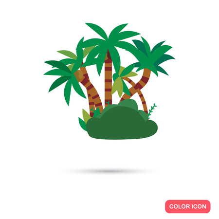 Jungle color flat iconのイラスト素材