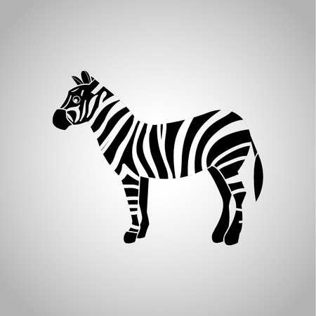 Zebra icon on the backgroundのイラスト素材
