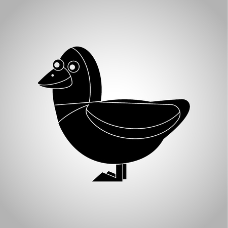 Duck icon on the backgroundのイラスト素材