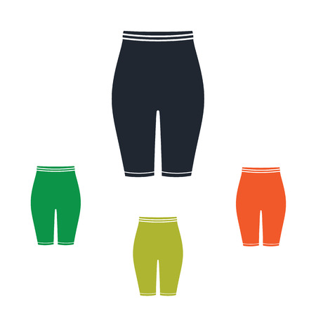 Female sport short leggings iconのイラスト素材