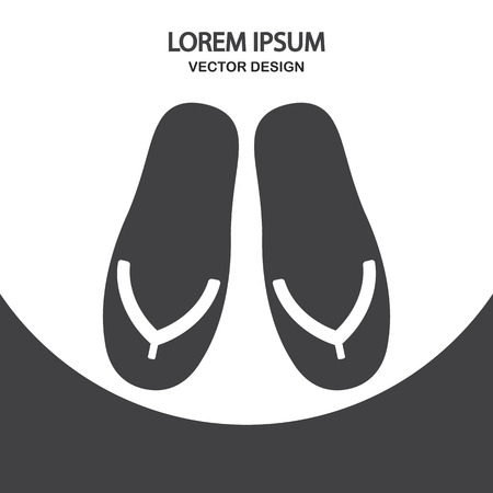 Summer flip flops iconのイラスト素材