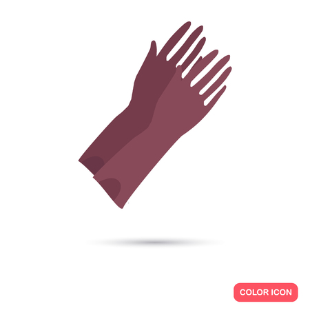 A pair of female gloves color flat iconのイラスト素材