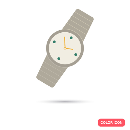 Male watch color flat iconのイラスト素材