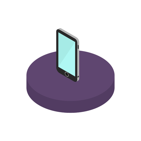 Isometric phone color icon. Modern isometric conceptのイラスト素材