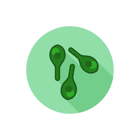 Germ color flat iconのイラスト素材