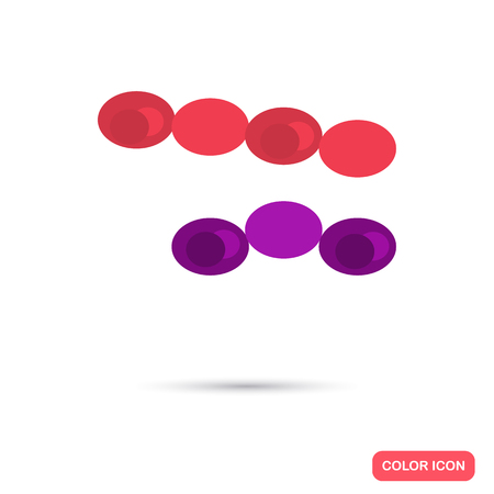 Germs color flat iconのイラスト素材
