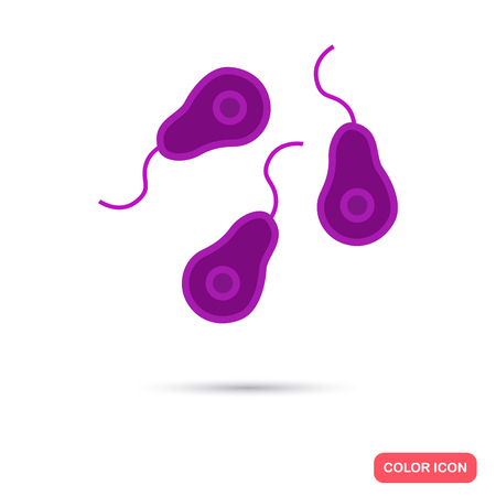 Germs color flat iconのイラスト素材
