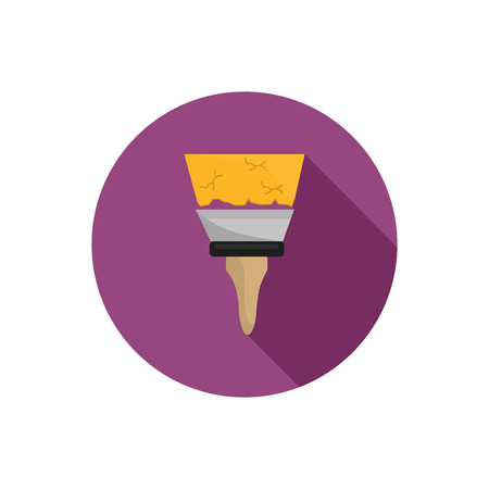 Color construction spatule flat icon. Stock Vector icon. Illustration for web and mobile designのイラスト素材