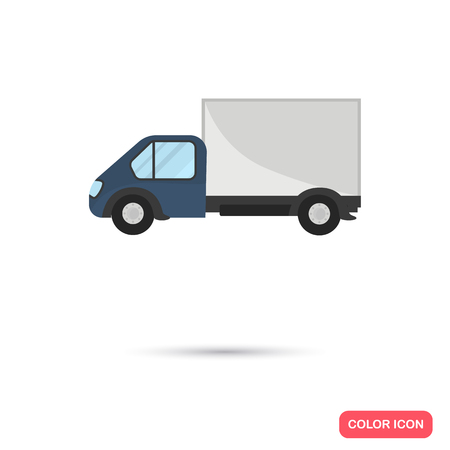 Color flat cargo auto icon. Flat designのイラスト素材