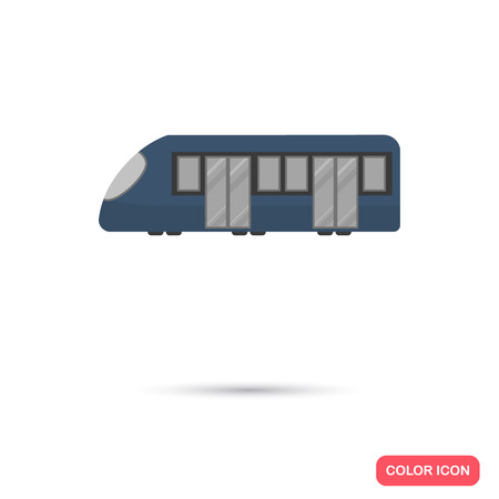 Color flat high speed train icon. Flat designのイラスト素材