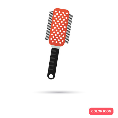 Hair comb. Hair comb color flat. Hair comb icon. Hair comb web. Hair comb illustration. Hair comb isolatedのイラスト素材