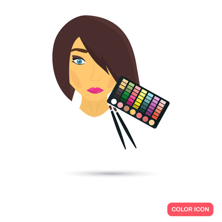 Makeup process. Makeup process color flat. Makeup process icon. Makeup process web. Makeup process illustration. Makeup process isolatedのイラスト素材
