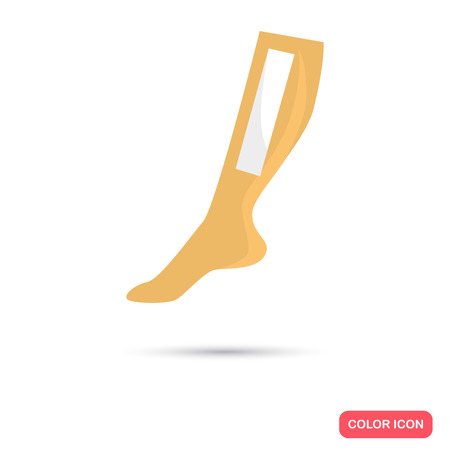 Waxing on the leg. Waxing on the leg color flat. Waxing on the leg icon. Waxing on the leg web. Waxing on the leg illustration. Waxing on the leg isolatedのイラスト素材