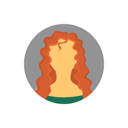 Human female avatar. Female avatar flat. Female avatar icon. Female avatar web. Female avatar illustration. Female avatar isolatedのイラスト素材