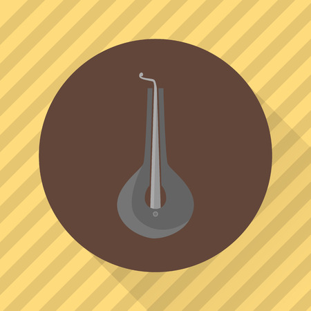 Jew's-harp music instrument. Color flat iconのイラスト素材