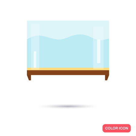 Aquarium for fish color icon. Flat design. Pet shop themeのイラスト素材