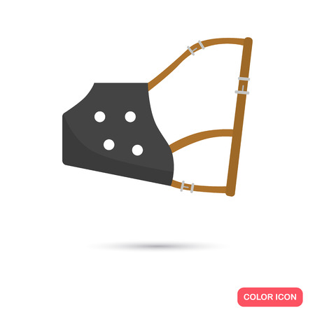 Dog muzzle color icon. Flat design. Pet shop themeのイラスト素材