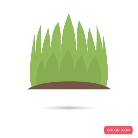 Grass color icon. Flat design. Environmental theme for web and mobileのイラスト素材