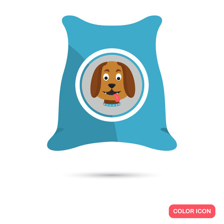Dog food color icon. Flat design. Pet shop themeのイラスト素材