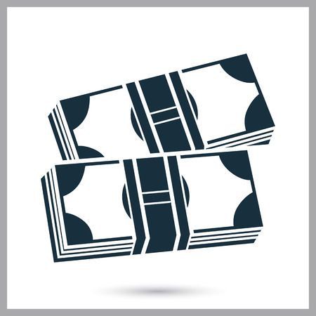 Bundle of money icon. Simple design for web and mobileのイラスト素材