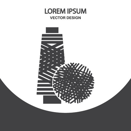 Knitting yarns icon. Simple design for web and mobileのイラスト素材