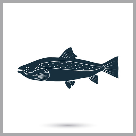 Salmon icon. Simple design for web and mobileのイラスト素材