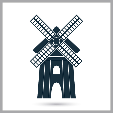 Ancient Mill icon. Simple design for web and mobileのイラスト素材