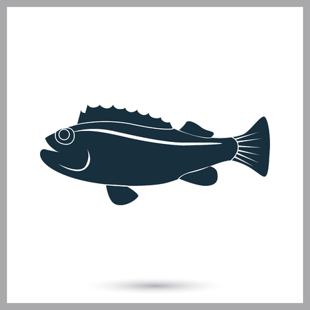 Sea carp icon. Simple design for web and mobileのイラスト素材