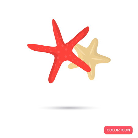 Starfish color icon. Flat design for web and mobileのイラスト素材