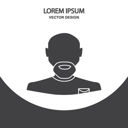 Human male avatar icon. Simple design for web and mobileのイラスト素材